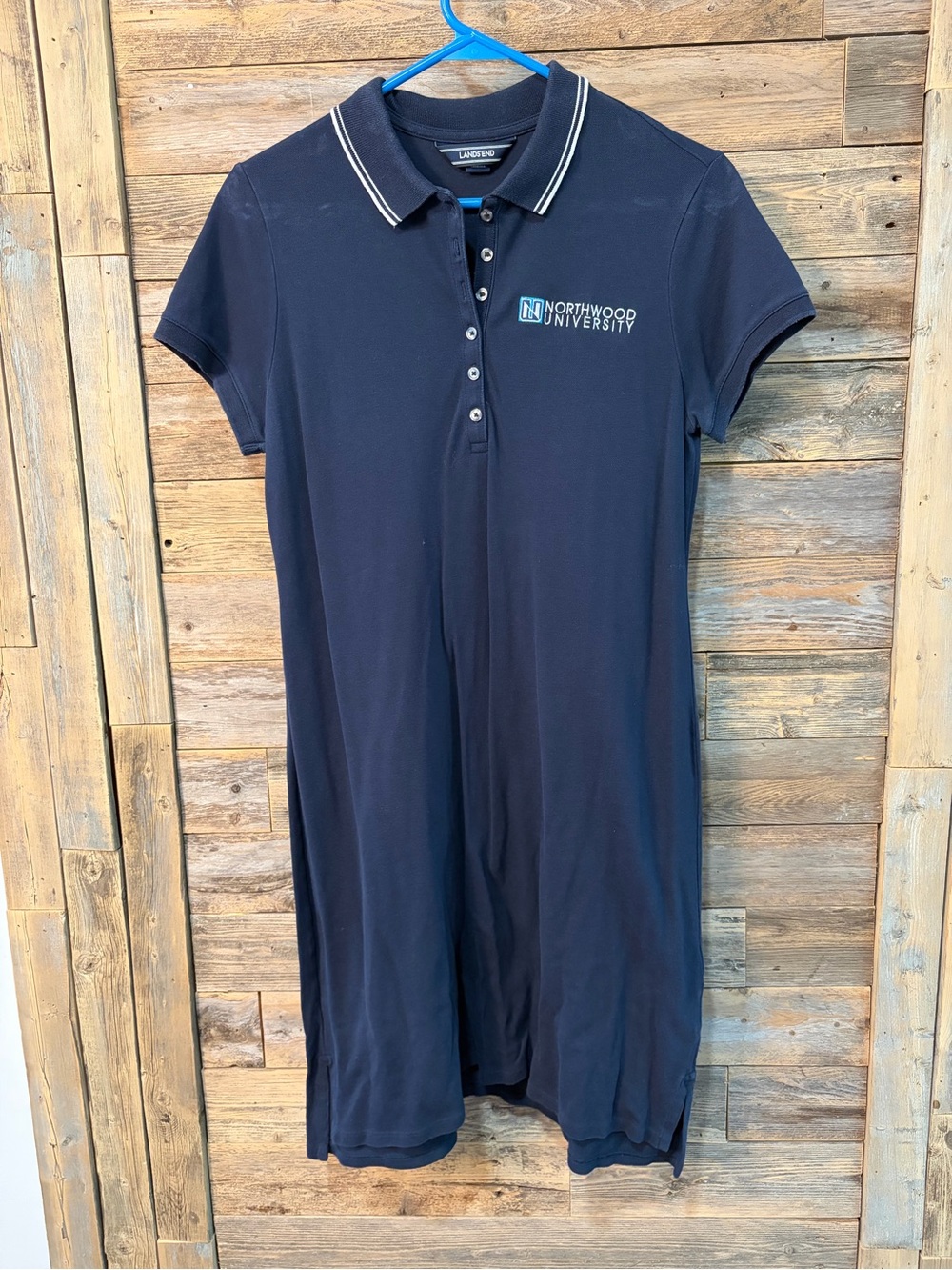 Lands End Northwood University Navy Polo Dress - size S